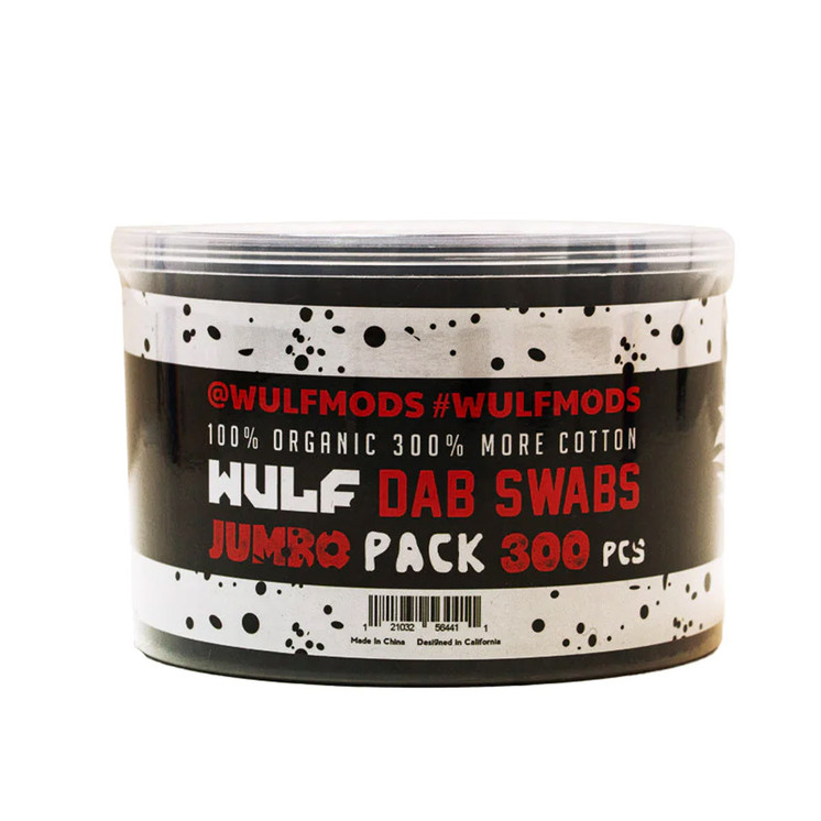 Wulf Dab Swabs - Jumbo Pack - 300 Counts Per Jar