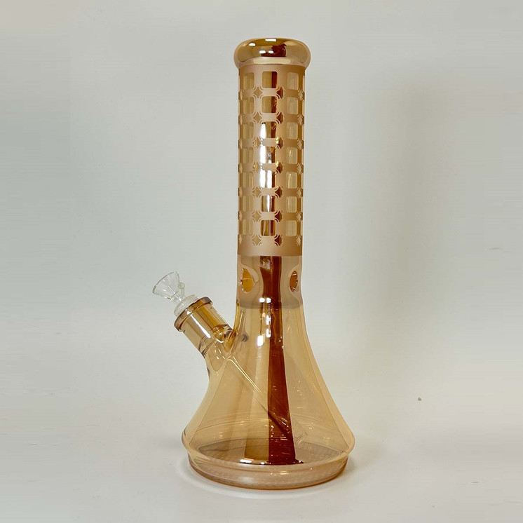  Thick Art Print Waterpipe With Ice Catcher - 13 Inch - WPHG235