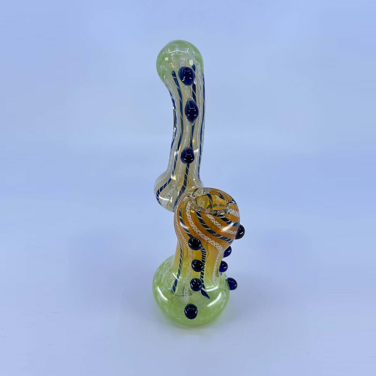 Striped Bubbler With Dots - 200 Gram - 7 Inch - Assorted Designs - SIB9