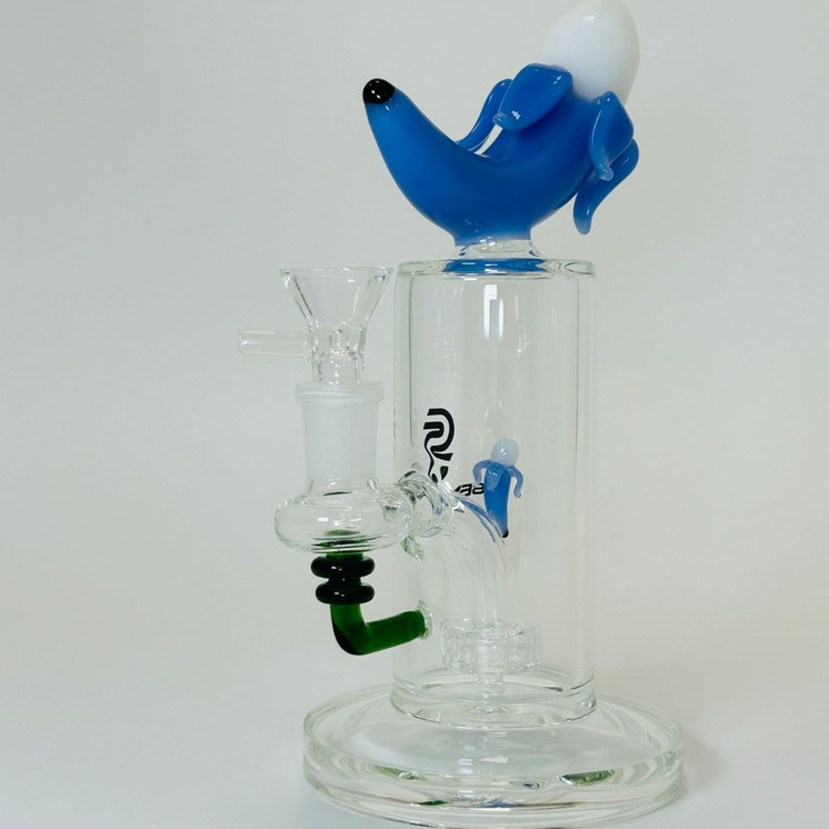 Sense Glass Banana Waterpipe With Matrix Perc - 8 Inch - WPVC185-Blue