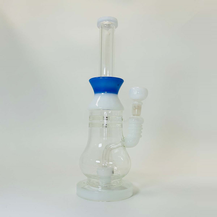 Color Rim Bell Waterpipe With Showerhead Perc - 12 Inch - WPAG161