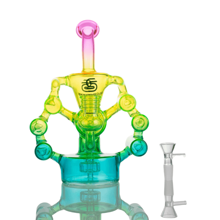 Sense Glass 10 Inch 3Tone Waterpipe Recycler
