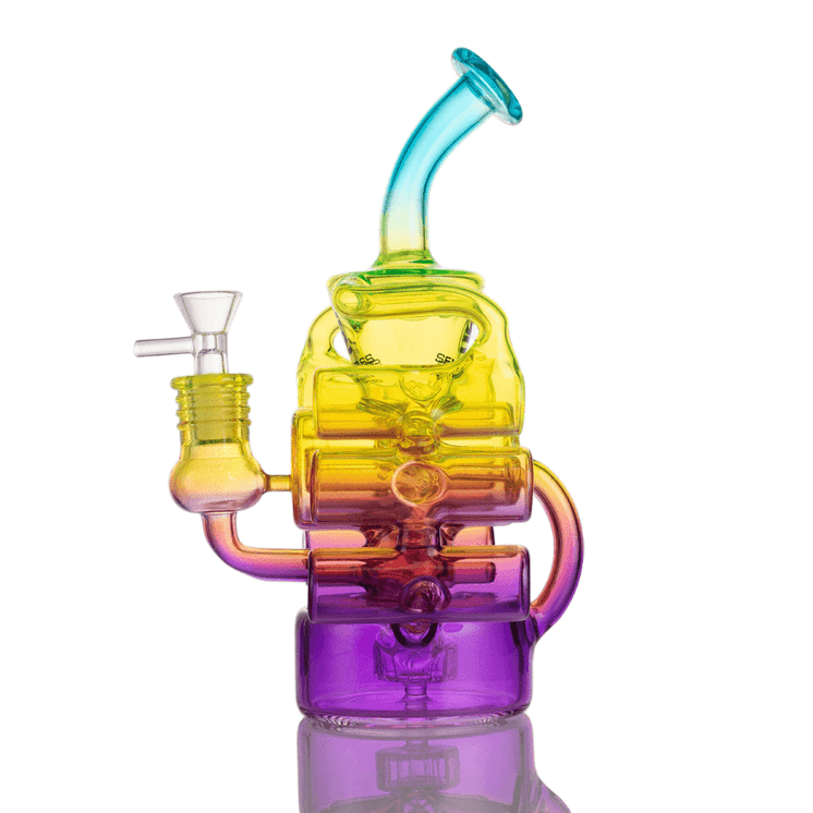 Sense Glass 10 Inch 3Tone Waterpipe Recycler