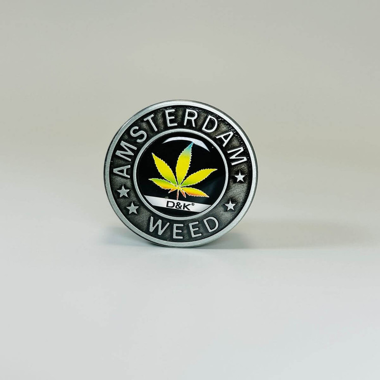 Amsterdam Grinder - 40mm - 3 Parts - Leaf Assorted Colors
