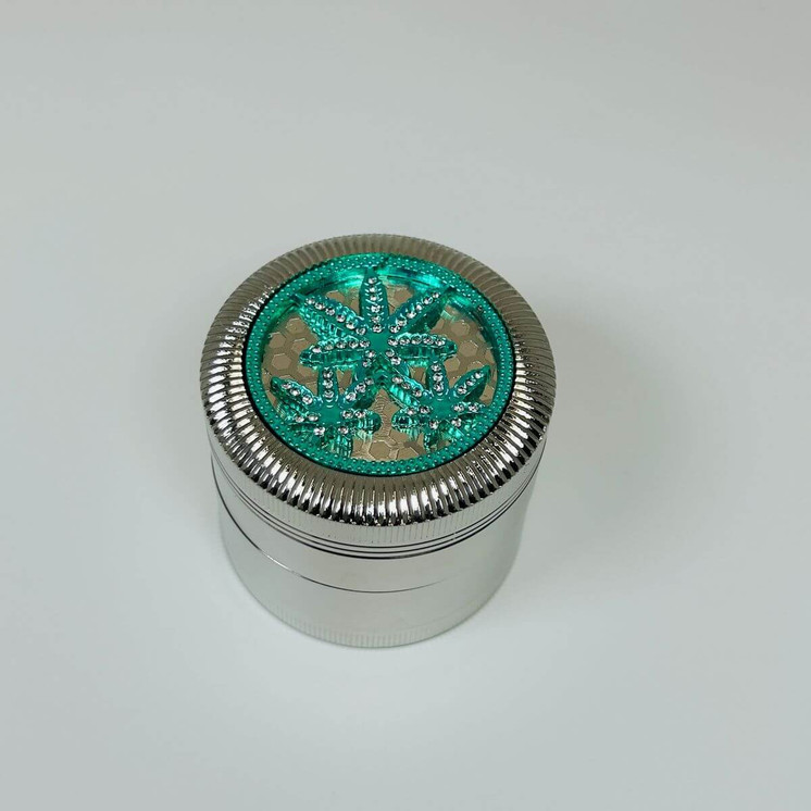 Bejeweled Metal Manual Grinder - 60mm - 4 Parts - Assorted Colors
