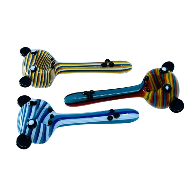 Handpipe - 4.5" Inch Bear Swirls - Assorted Colors