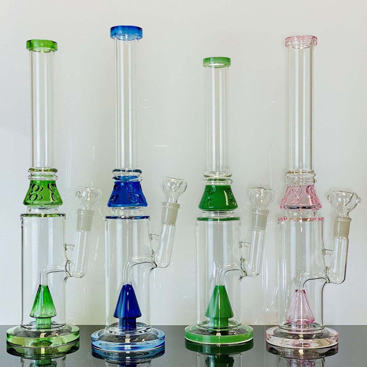 Waterpipe With Cone Inline Perc - 15 Inch - WPHG208