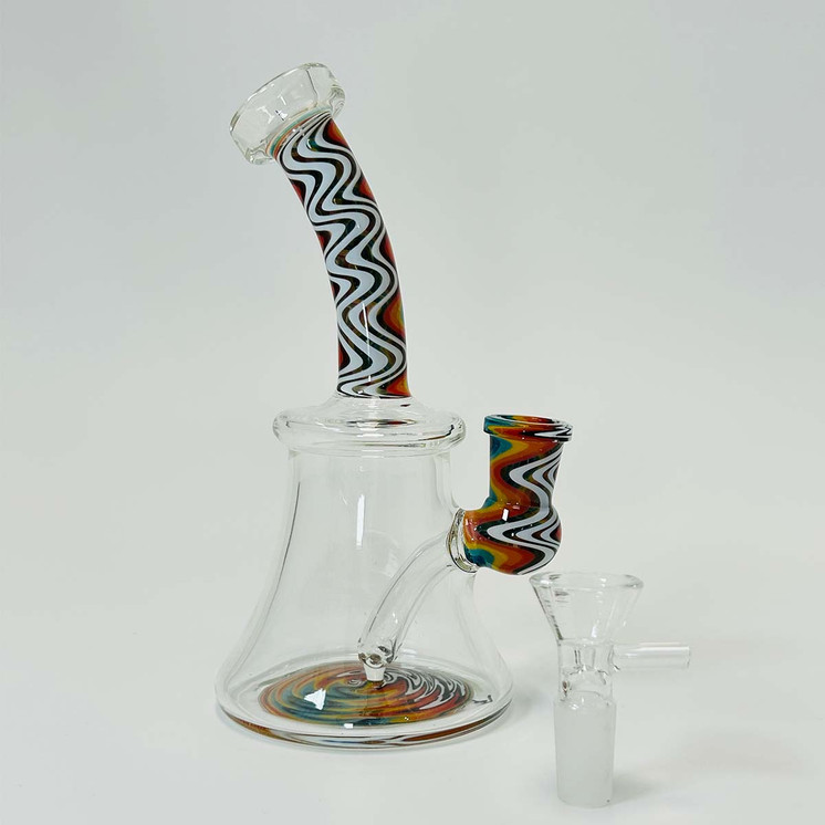 Bent Neck Wigwag Mini Waterpipe - 6 Inch - WPFC6