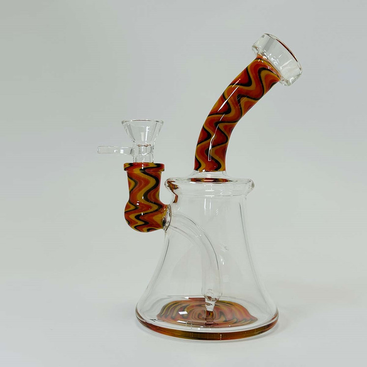 Bent Neck Wigwag Mini Waterpipe - 6 Inch - WPFC6