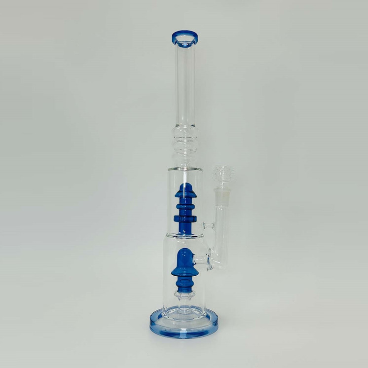 Dual Perc Waterpipe - 16 Inch - WPLG222