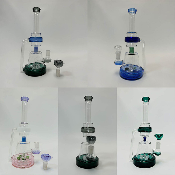 Recycler Waterpipe With Showerhead Perc - 10 Inch - WPAG160