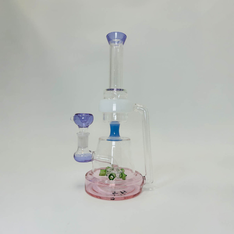 Recycler Waterpipe With Showerhead Perc - 10 Inch - WPAG160