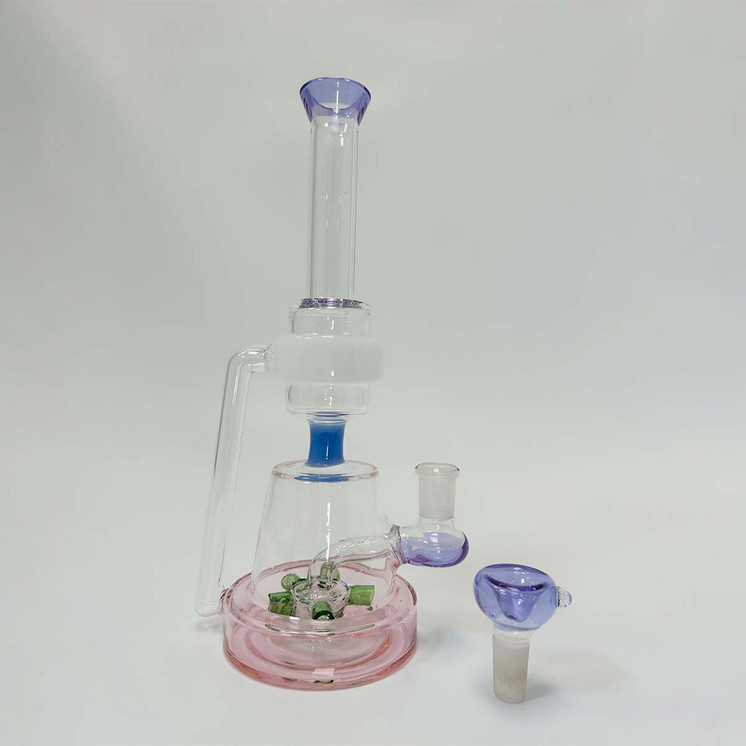 Recycler Waterpipe With Showerhead Perc - 10 Inch - WPAG160
