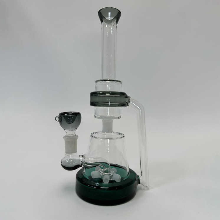 Recycler Waterpipe With Showerhead Perc - 10 Inch - WPAG160