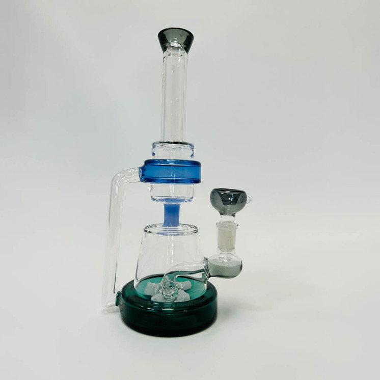 Recycler Waterpipe With Showerhead Perc - 10 Inch - WPAG160