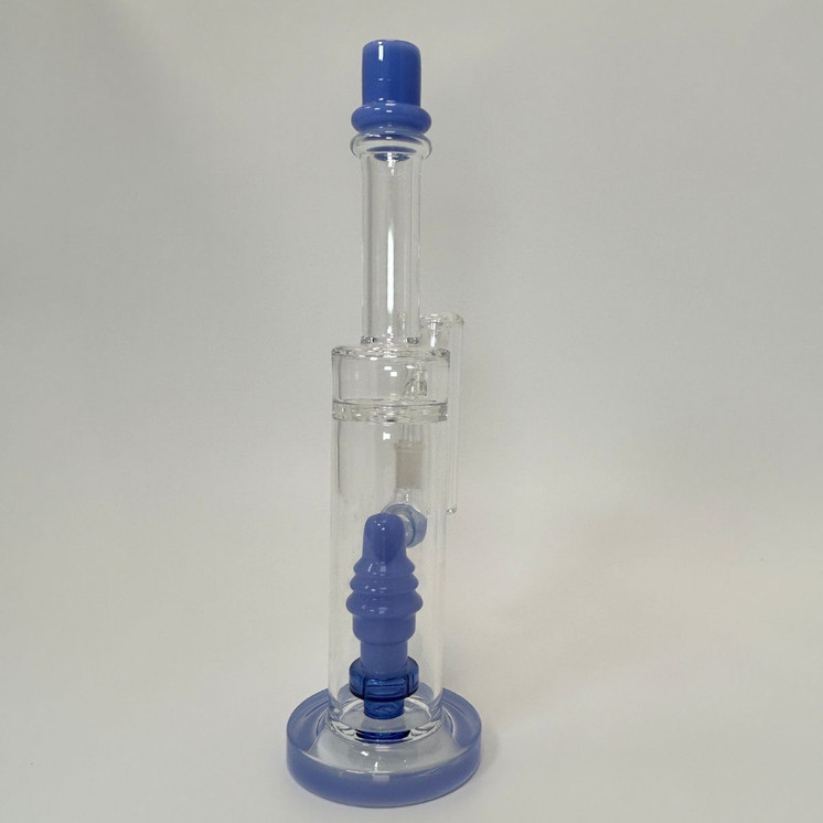Waterpipe - 12 Inches - Straight With ASH Catcher and Showerhead Perc - (RH-156)-LAVENDER