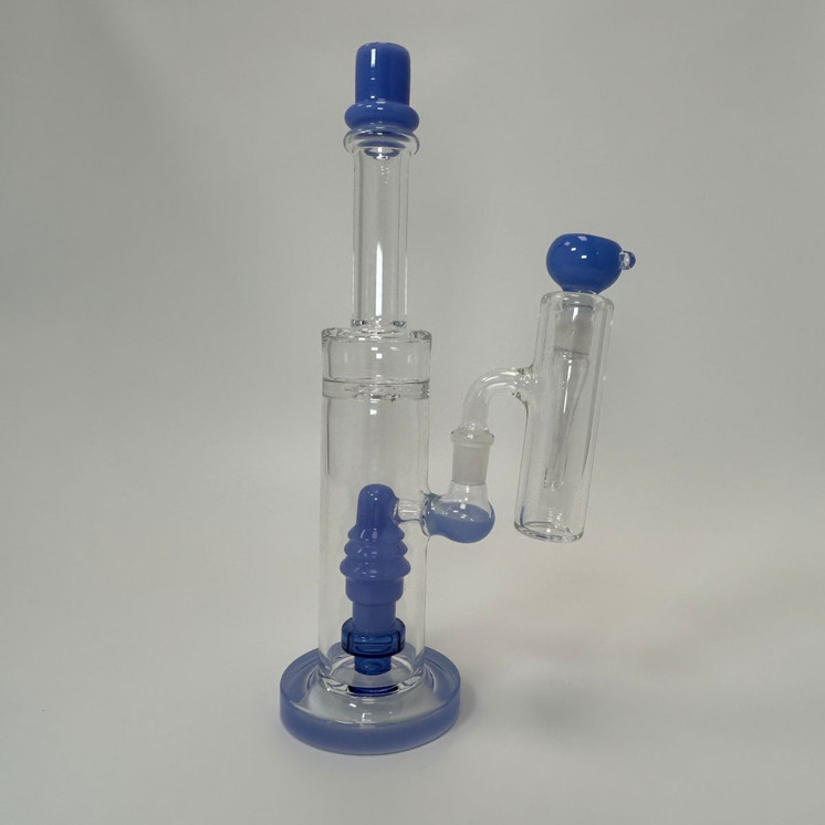 Waterpipe - 12 Inches - Straight With ASH Catcher and Showerhead Perc - (RH-156)-LAVENDER