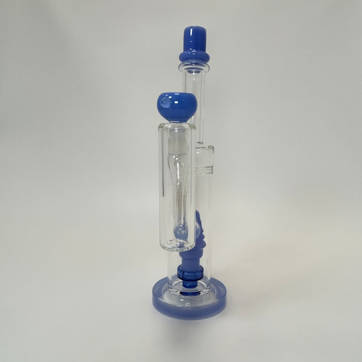 Waterpipe - 12 Inches - Straight With ASH Catcher and Showerhead Perc - (RH-156)-LAVENDER