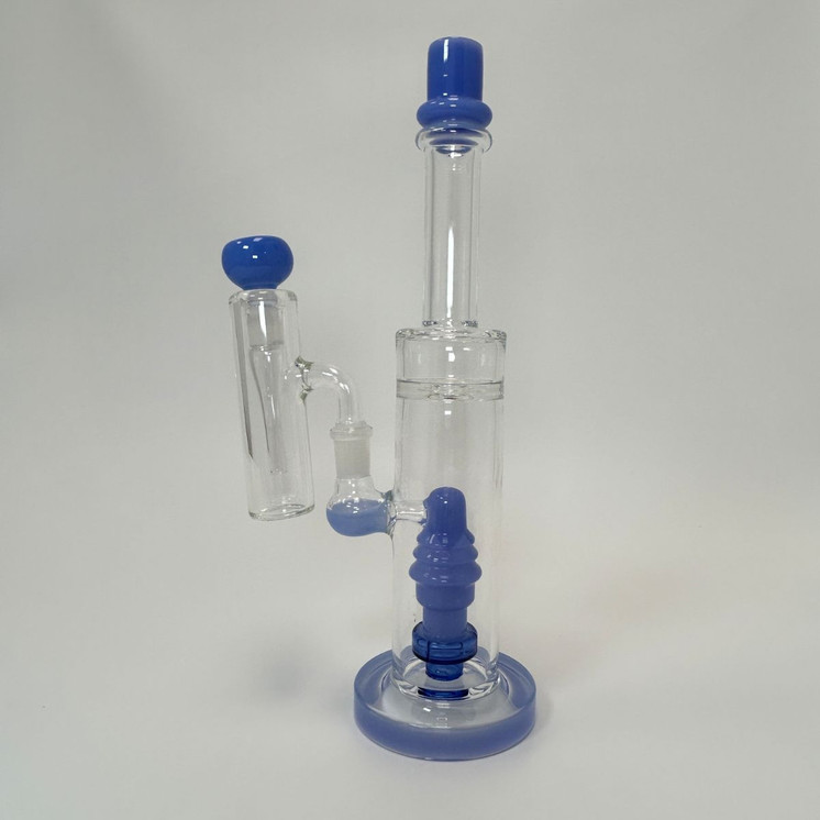 Waterpipe - 12 Inches - Straight With ASH Catcher and Showerhead Perc - (RH-156)-LAVENDER
