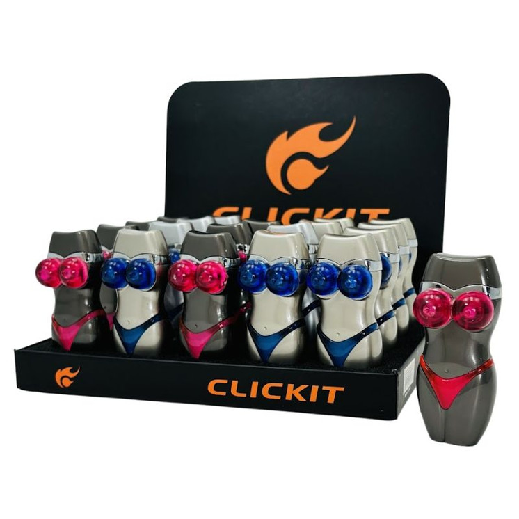 Clickit Lighter - Bikini Boob Design - 20 Counts Per Display - GH6212