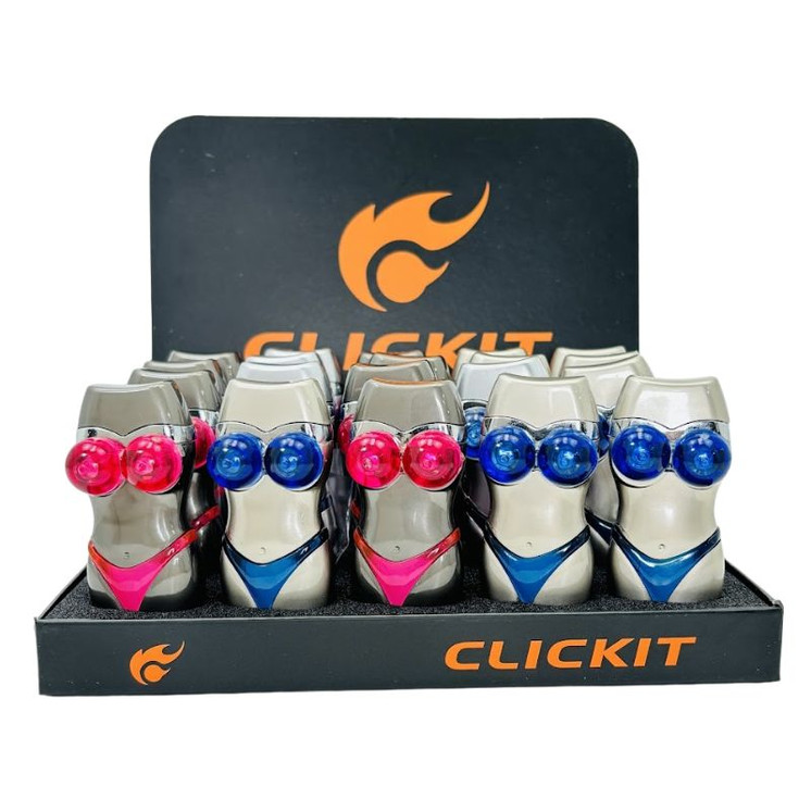 Clickit Lighter - Bikini Boob Design - 20 Counts Per Display - GH6212