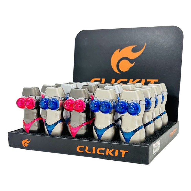 Clickit Lighter - Bikini Boob Design - 20 Counts Per Display - GH6212