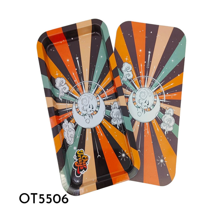 Our Trays 8 x 4 Inch Small Tray - Psychedelic Design - With Magnetic Lid