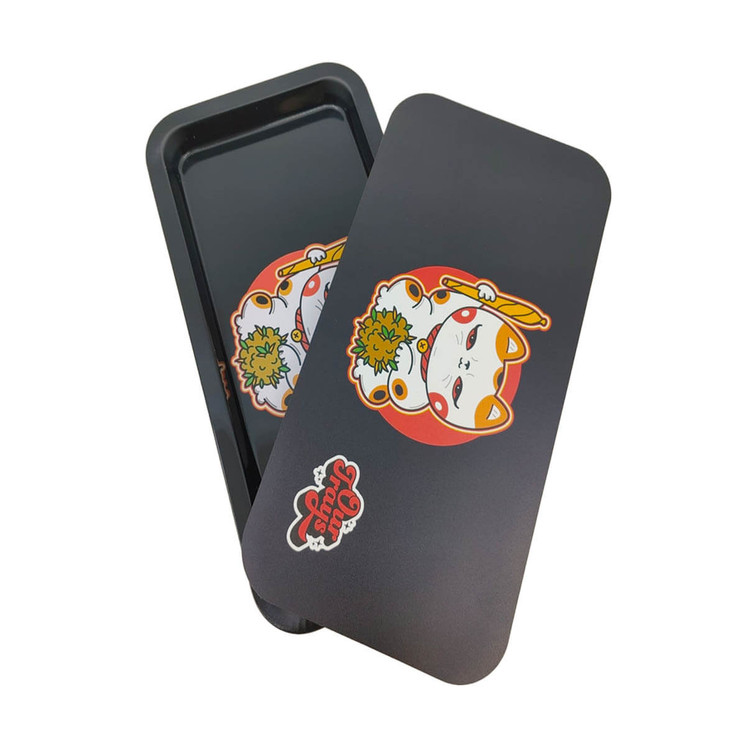 Our Trays 8 x 4 Inch Small Tray - Psychedelic Design - With Magnetic Lid