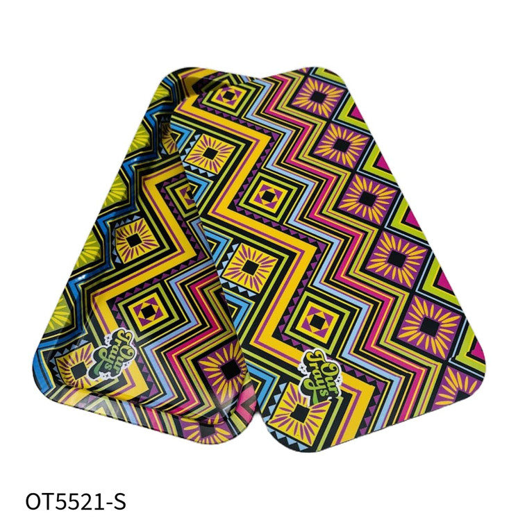 Our Trays 8 x 4 Inch Small Tray - Psychedelic Design - With Magnetic Lid-OT5521