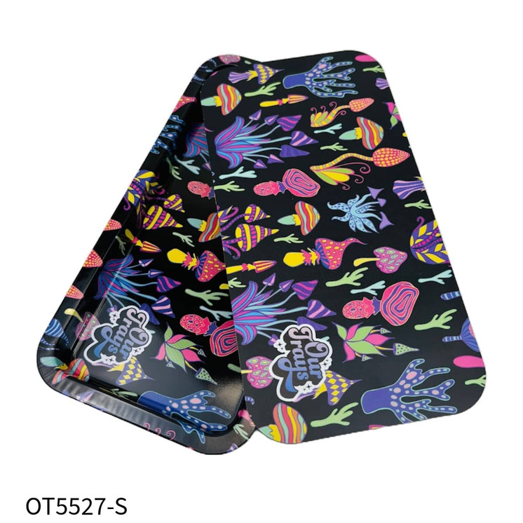 Our Trays 8 x 4 Inch Small Tray - Psychedelic Design - With Magnetic Lid-OT5527