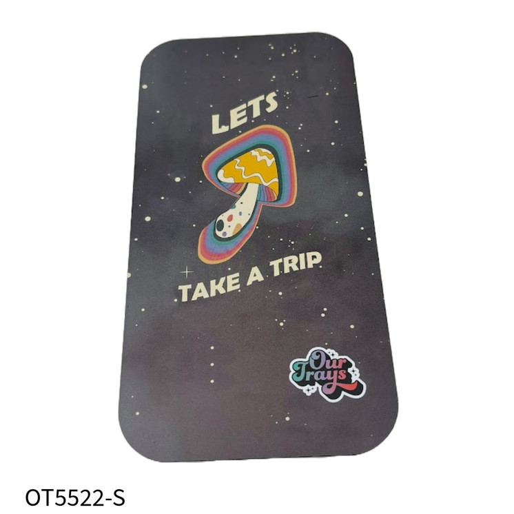 Our Trays 8 x 4 Inch Small Tray - Psychedelic Design - With Magnetic Lid-OT5522