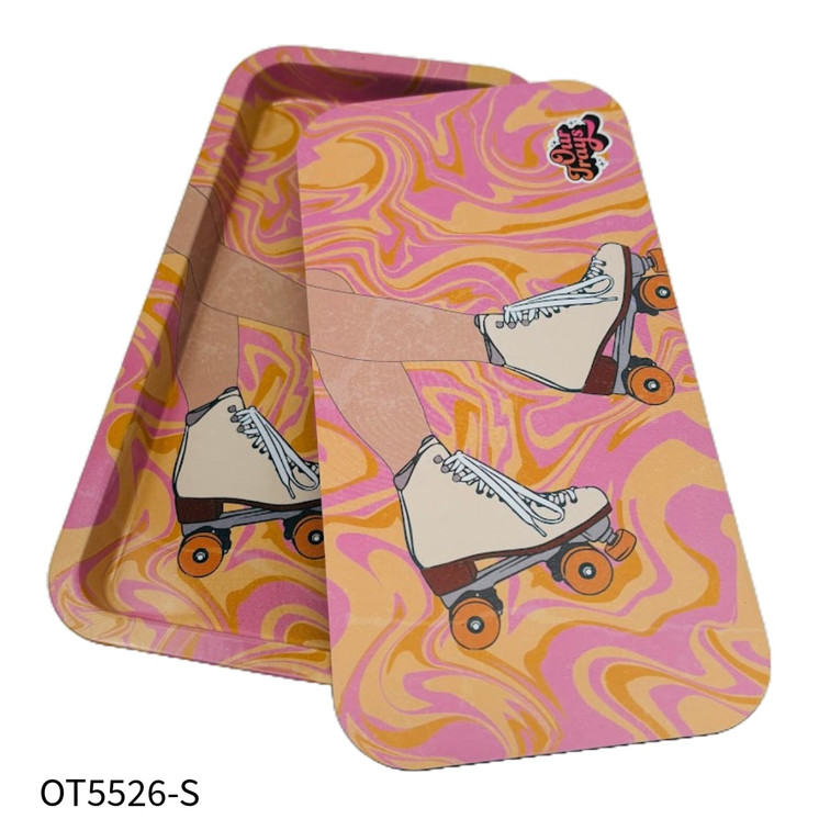 Our Trays 8 x 4 Inch Small Tray - Psychedelic Design - With Magnetic Lid-OT5526