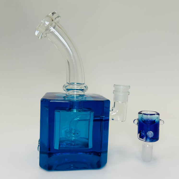 Waterpipe - 7 Inches - Glycerin With Showerhead Perc-Blue