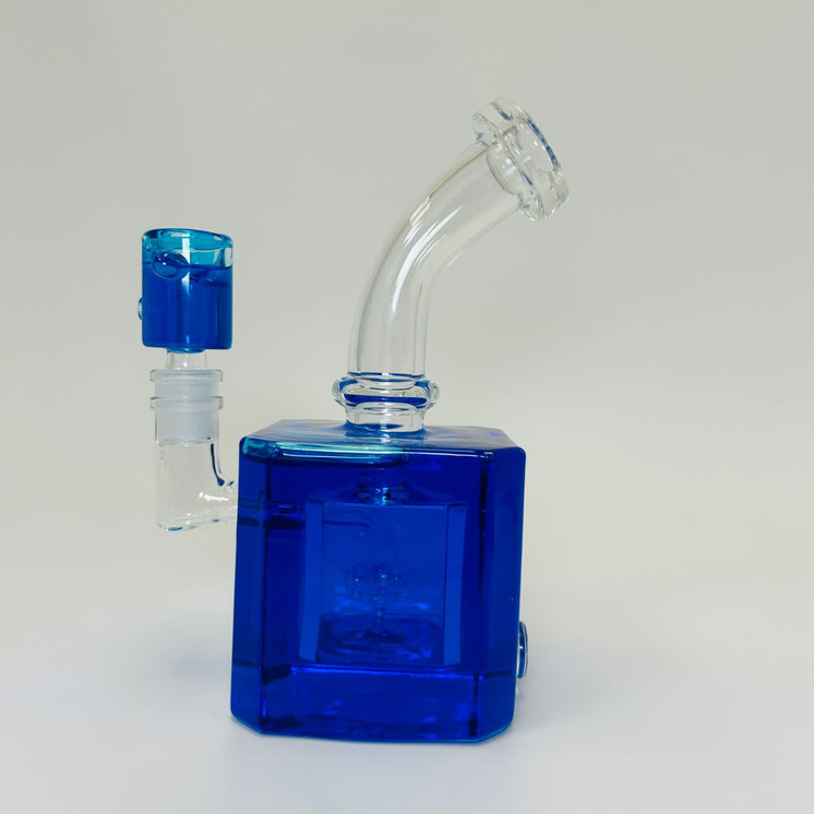 Waterpipe - 7 Inches - Glycerin With Showerhead Perc-Blue