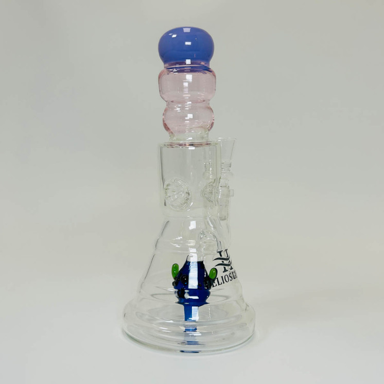 Helios Glass Waterpipe Beaker with Character Showerhead Perc - 7 Inch - WPTG103