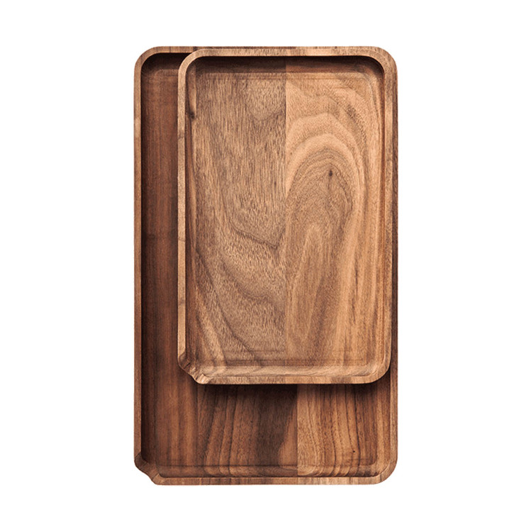 Marley Natural Rolling Tray - Wood with Scrapper