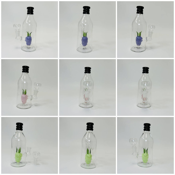 Waterpipe 7" INCH - Bottle With Pineapple Perc