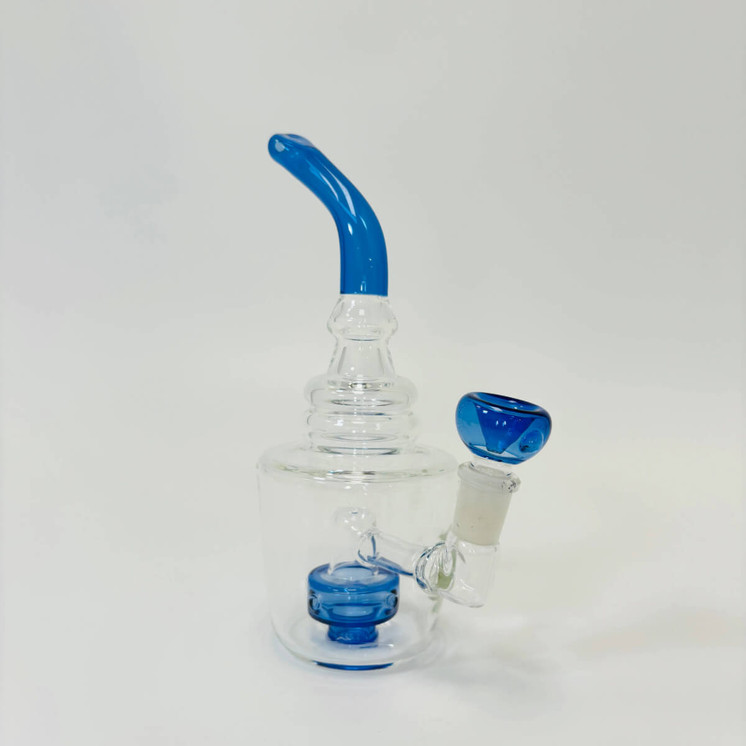 Waterpipe 8 Inch Bent Neck With Showerhead Perc (Rh-151)-Blue