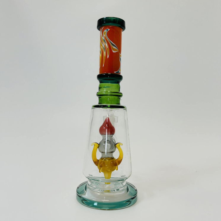 Waterpipe 9" inch - Wigwag With showerhead Perc - Assorted Colors
