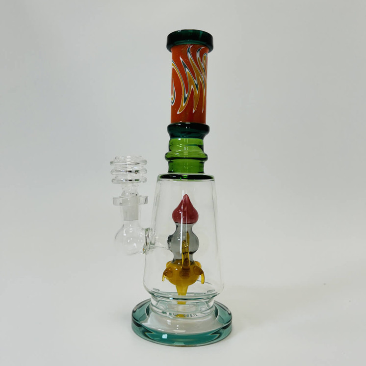 Waterpipe 9" inch - Wigwag With showerhead Perc - Assorted Colors