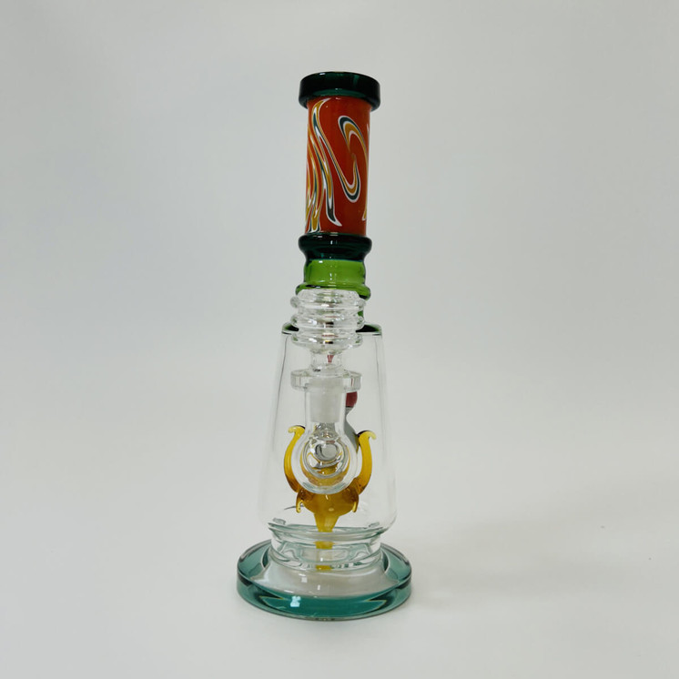 Waterpipe 9" inch - Wigwag With showerhead Perc - Assorted Colors