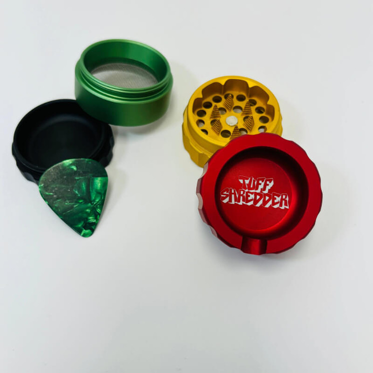 Tuff Shredder Grinder 38mm - 4 Parts  With Ashtray - TS1023-S - Assorted Colors