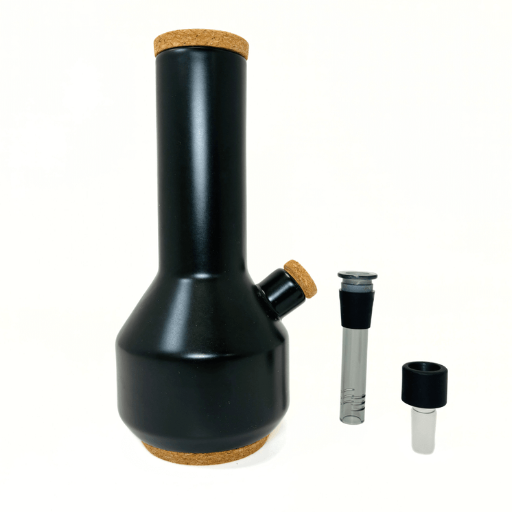 Playboy by Ryot - Traveler Ceramic  Waterpipe - 9-inch by 4-inch -Black