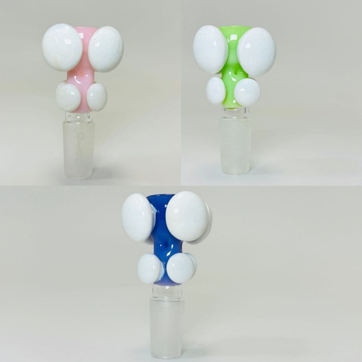 Aleaf Bowl - 14mm Male Butterfly (Alb1020-BL/GR/PI/PU)