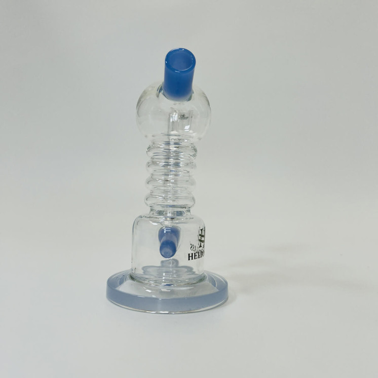 Helios Glass Waterpipe 6" Inch - Ball Telescope With Inline and Banger Perc - Assorted Colors