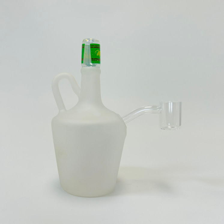 Wine Jug Jar Waterpipe - 6 Inch - Merry Christmas with 10 mm Banger Perc