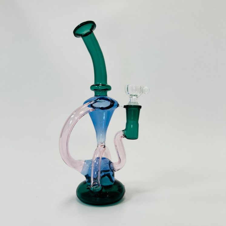 Recycler Waterpipe - 9 Inch - XYC-477 - Assorted Colors