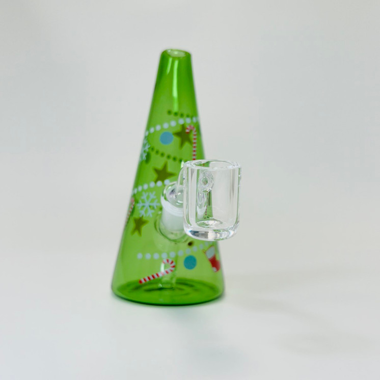 Christmas Tree Waterpipe - 6 Inch - with 14 mm Banger Perc