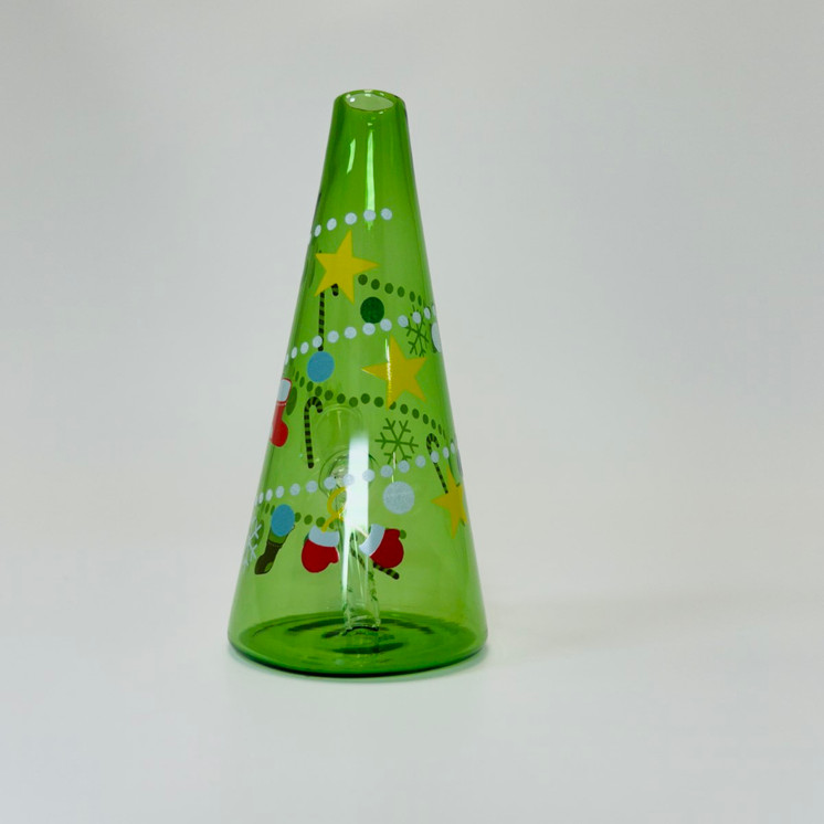 Christmas Tree Waterpipe - 6 Inch - with 14 mm Banger Perc