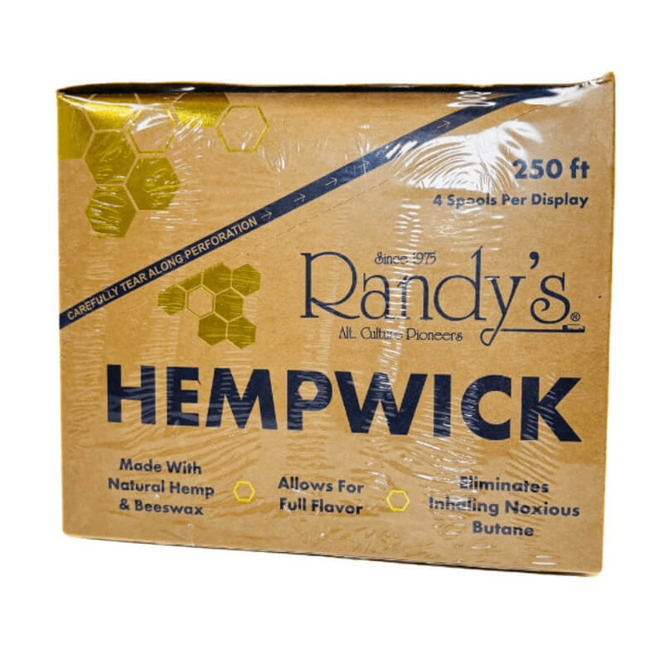 Randys Large 250 Feet - Spool of Hempwick - 4 Counts Per Box
